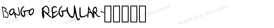 Bongo Regular字体转换